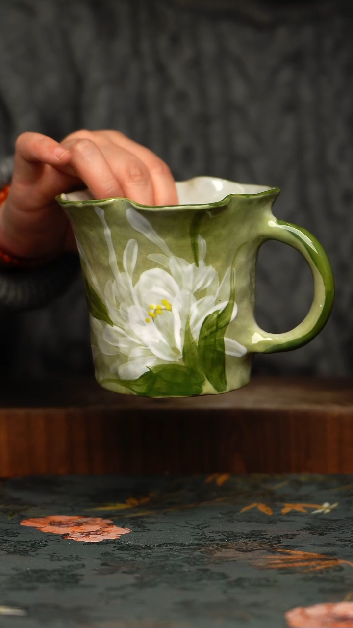 瓷片釉下彩手工手绘同款