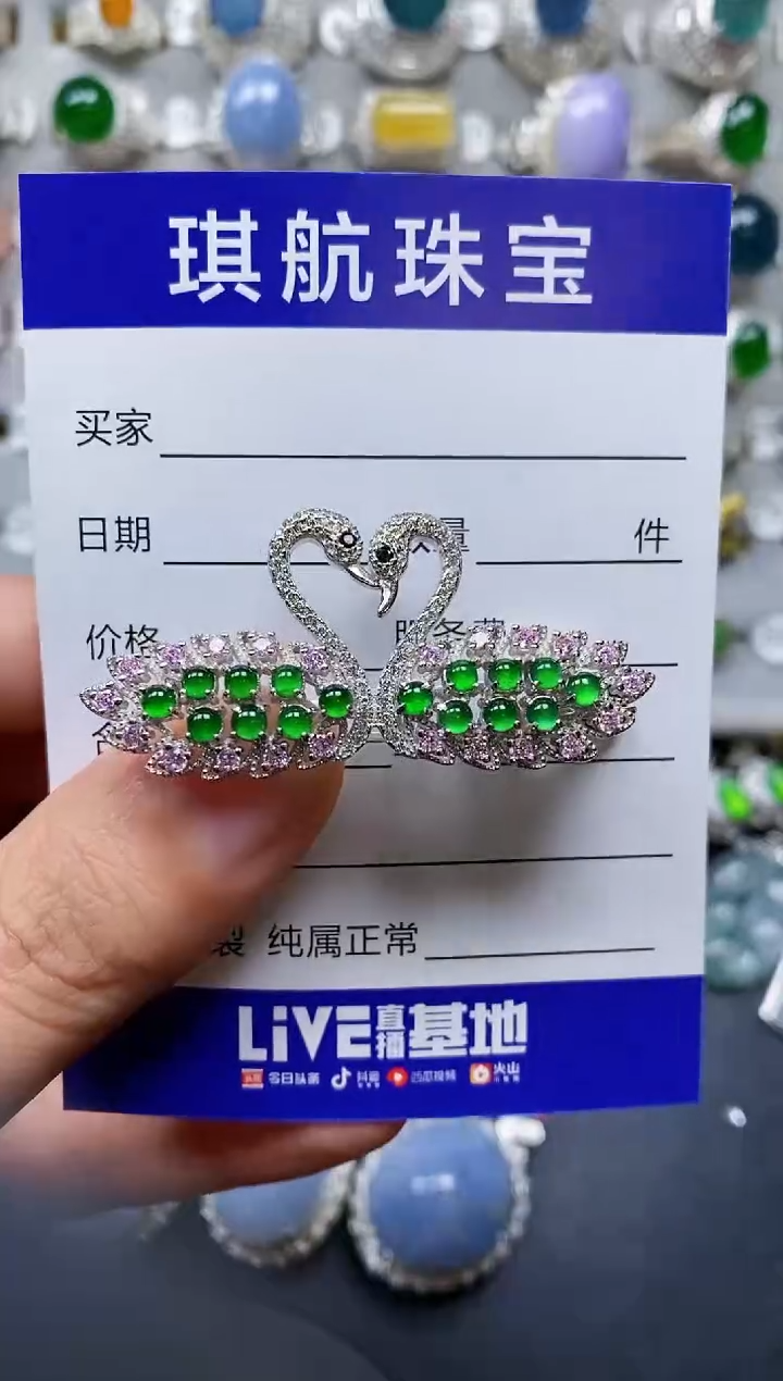 【闪购商品】翡翠颈饰银S925镶嵌0133