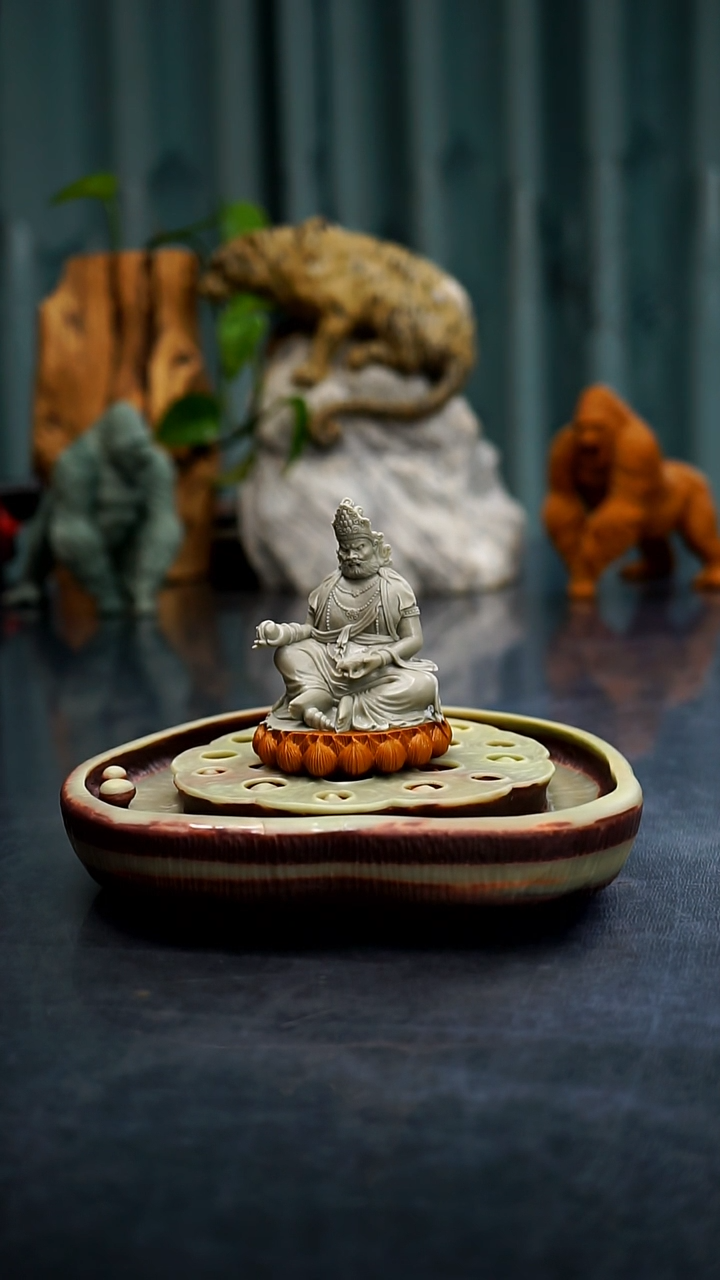 【闪购商品】松花石黄财神摆件