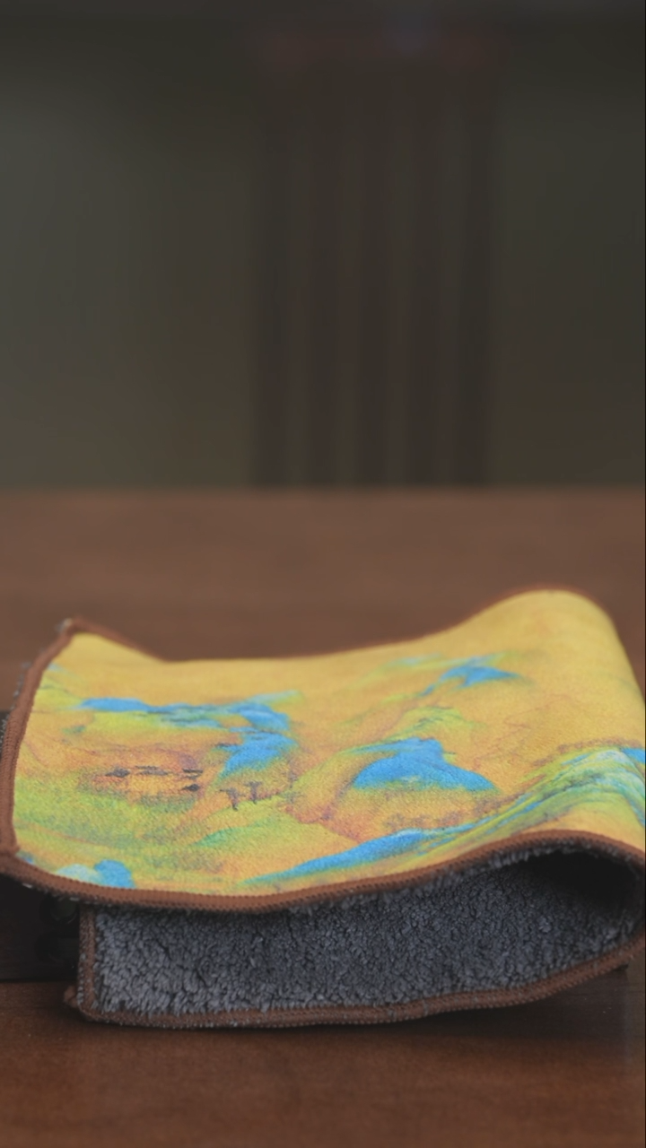 【闪购商品】YY宝丰宋官窑小茶巾千里江山