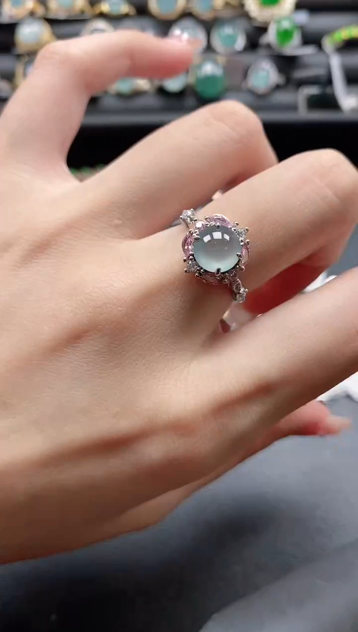 【闪购商品】翡翠戒指银S925镶嵌11111-