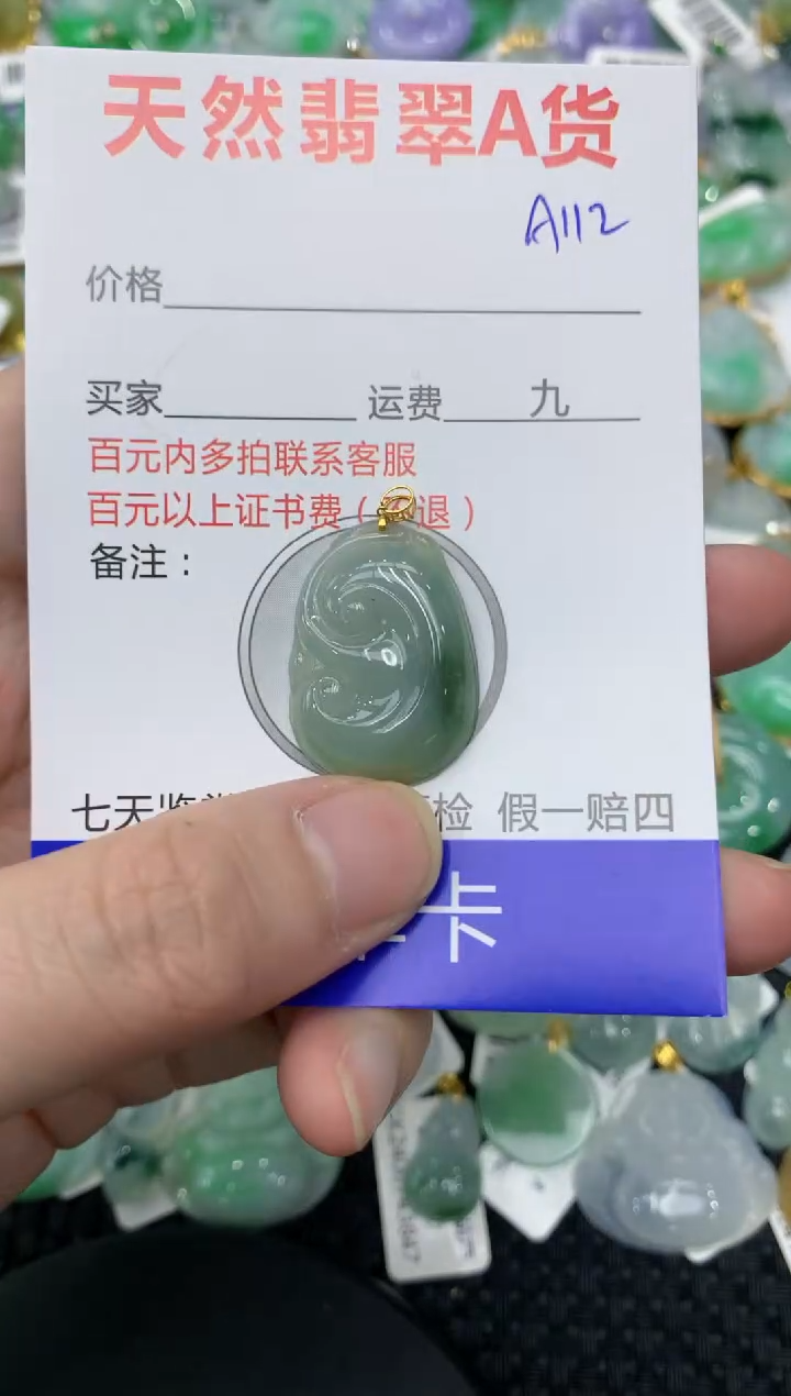 【闪购商品】翡翠颈饰18K金镶嵌1111111111