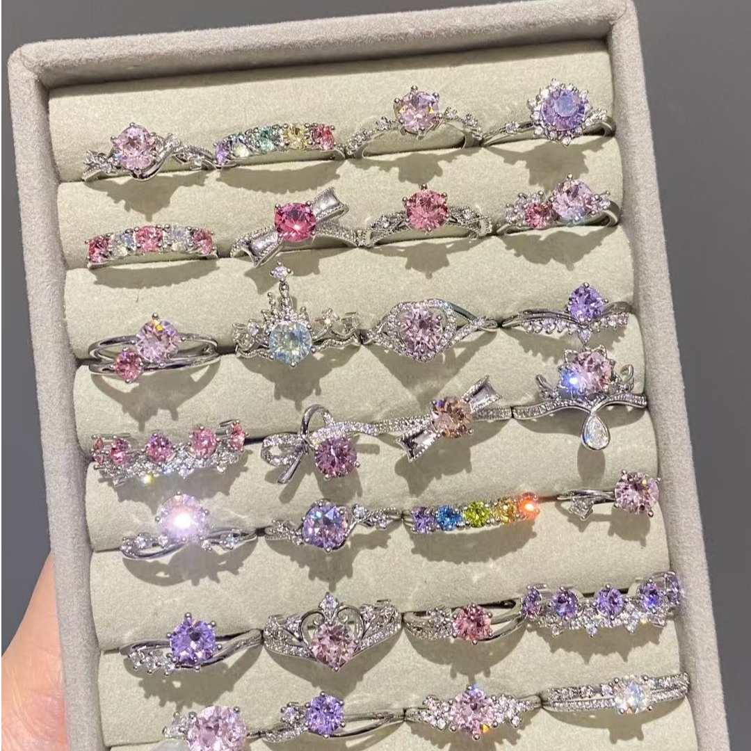 铜合金锆石戒指 百搭锆石戒指 活口精品款/天选加天选