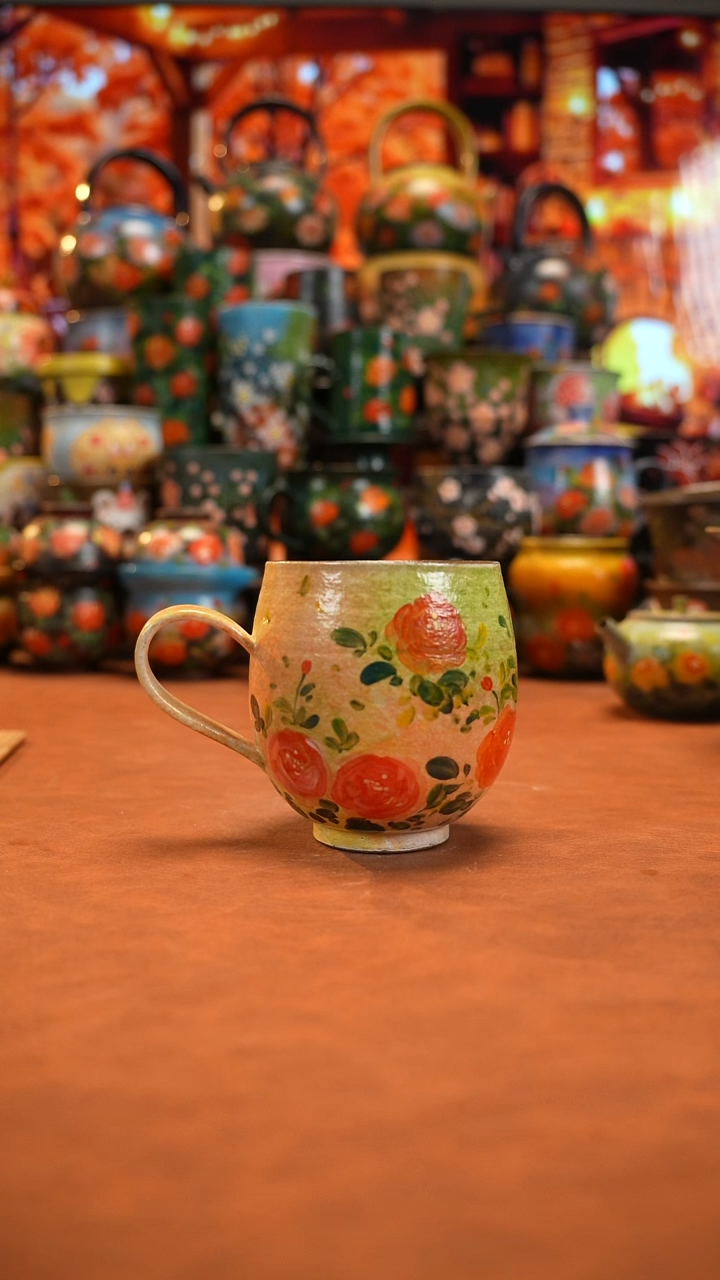 油画   釉下彩  杯子