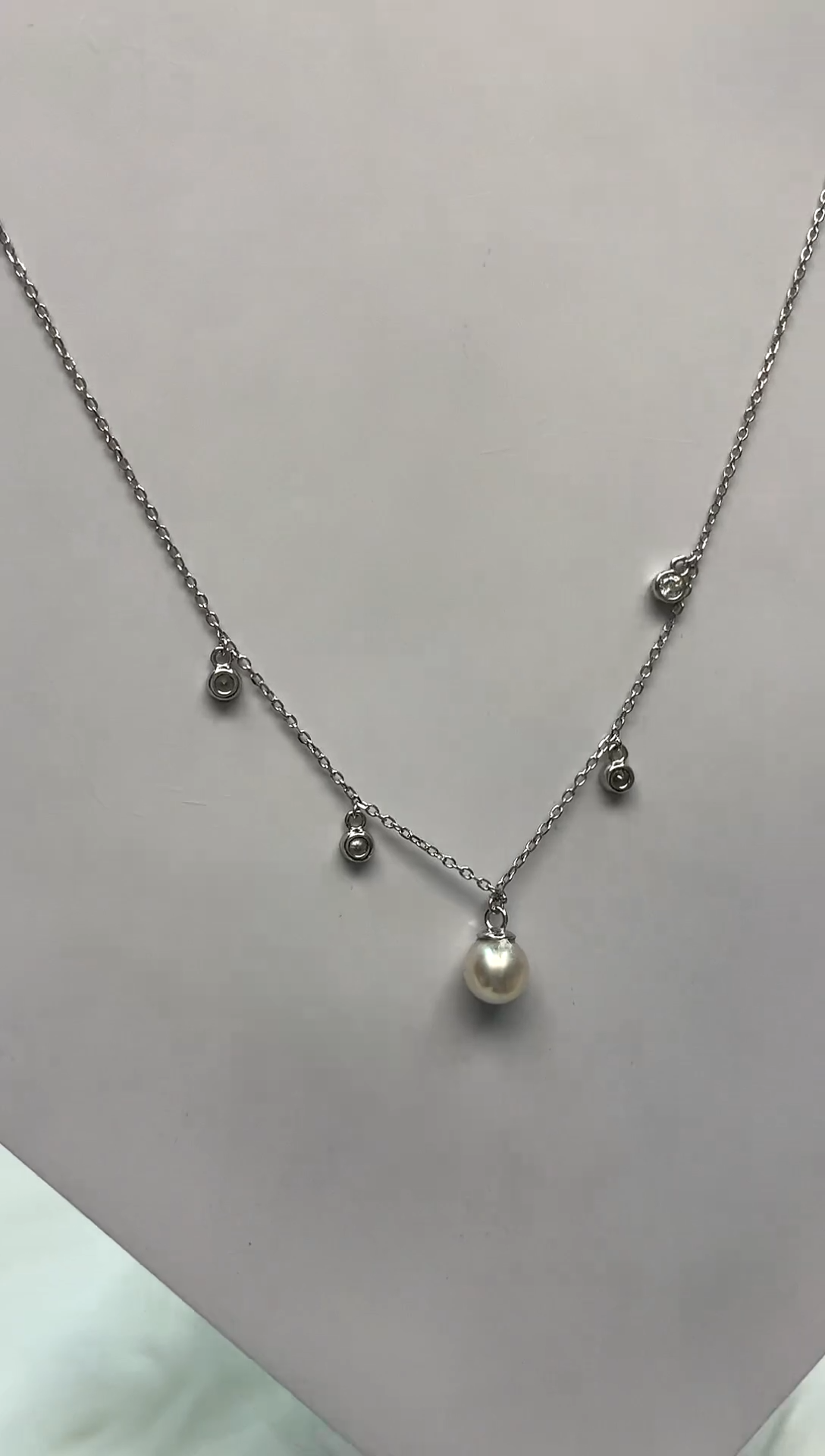 海水珍珠银S925镶嵌颈饰6-7