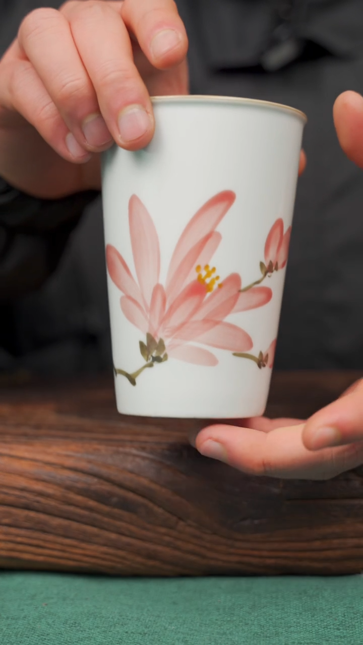【闪购商品】瓷片92寻一缕瓷香杯釉下手工手绘瓷器