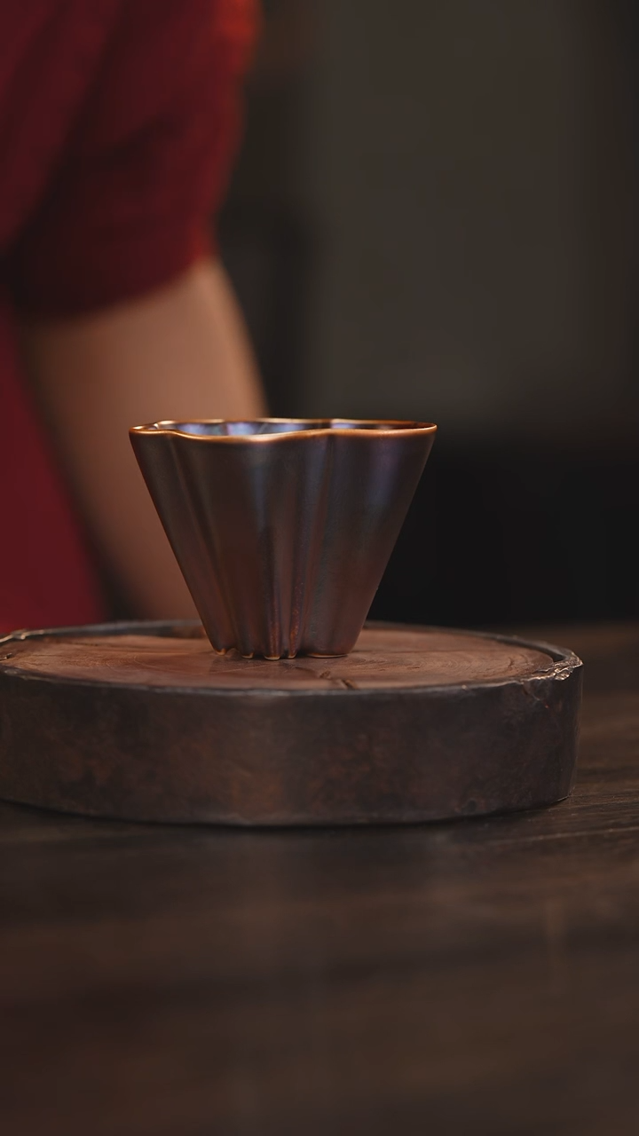 【闪购商品】杯58柴房陶瓷丨窑宝福字杯