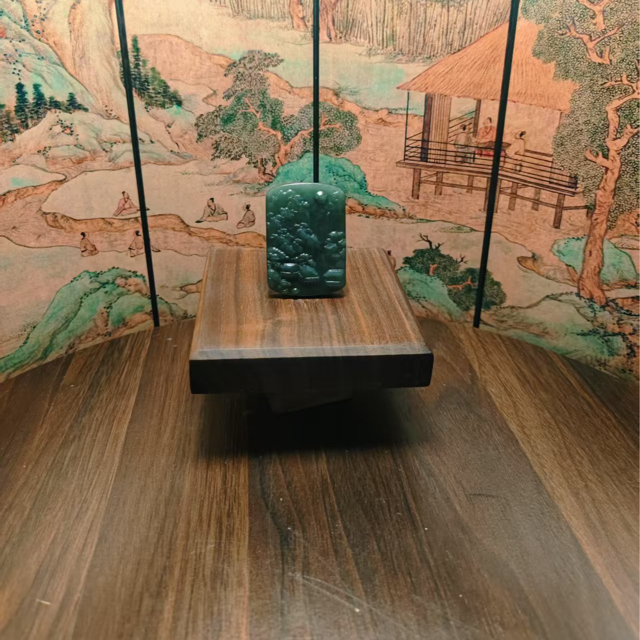 Y和田玉山水吊坠0318