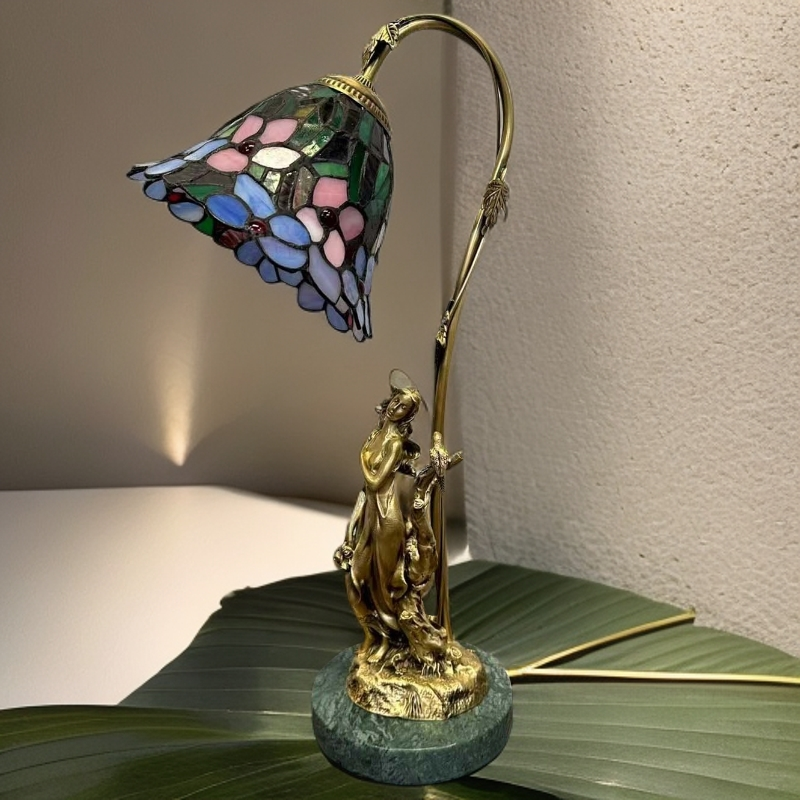 BORCH/博瑞奇 女神蒂凡尼黄铜台灯氛围装饰摆件  09740