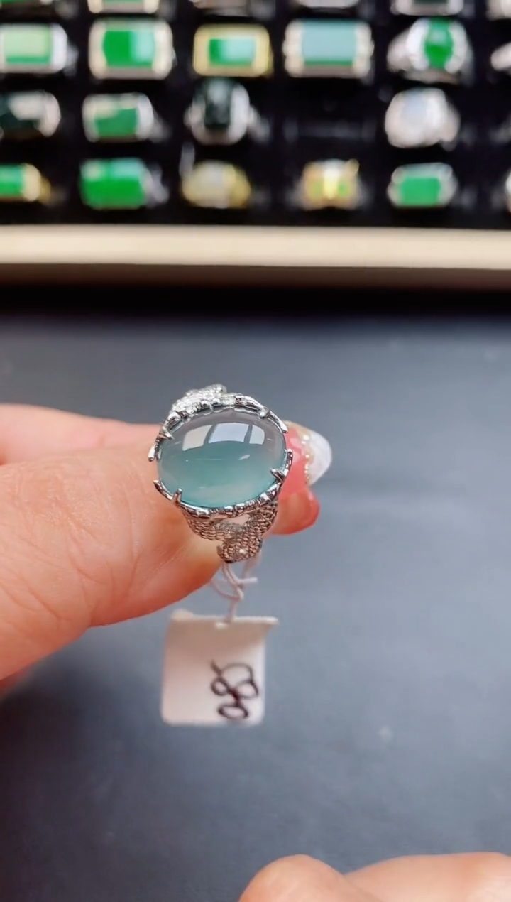 【闪购商品】翡翠戒指银S925镶嵌50850