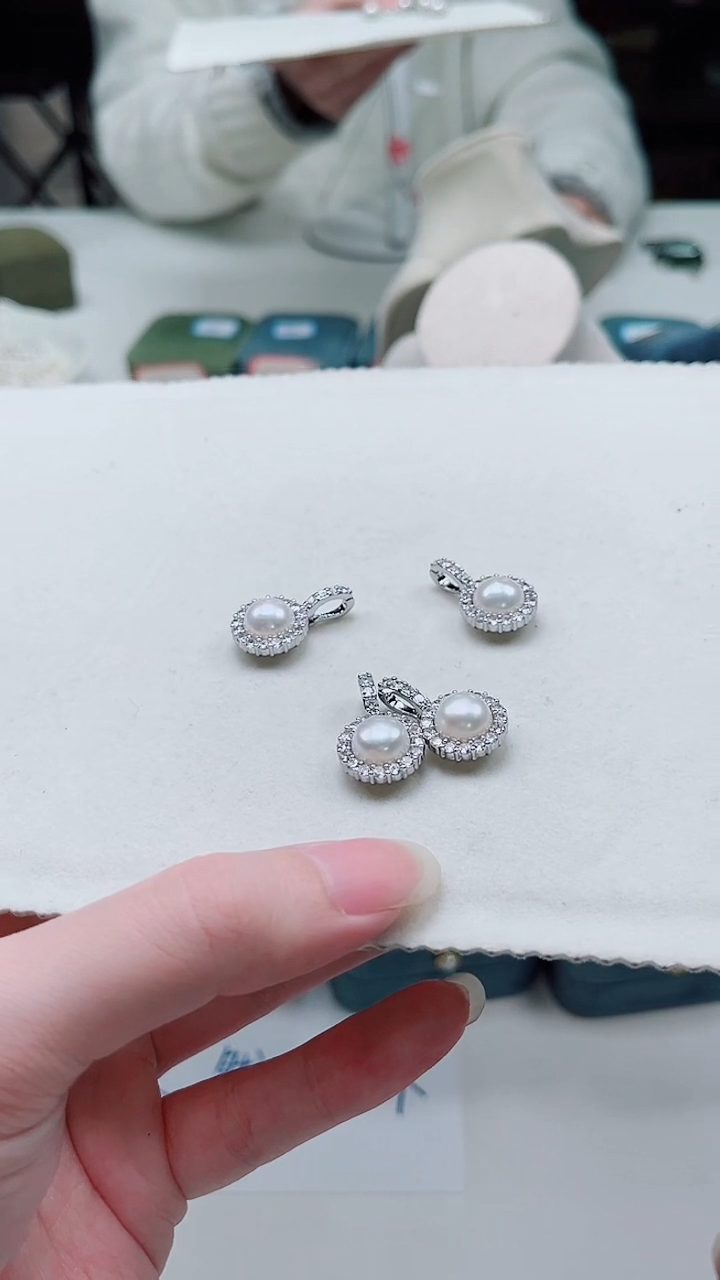 合金其他淡水珍珠多样性发一吊坠