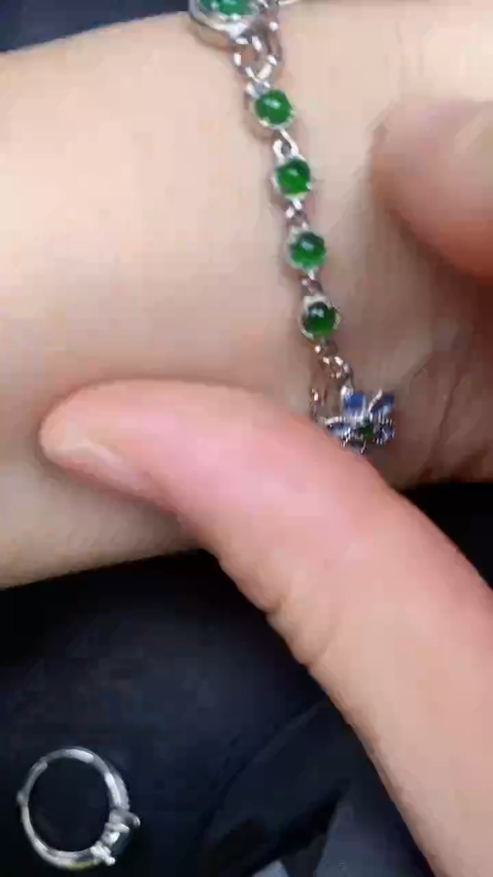 银S925镶嵌戒指翡翠6700