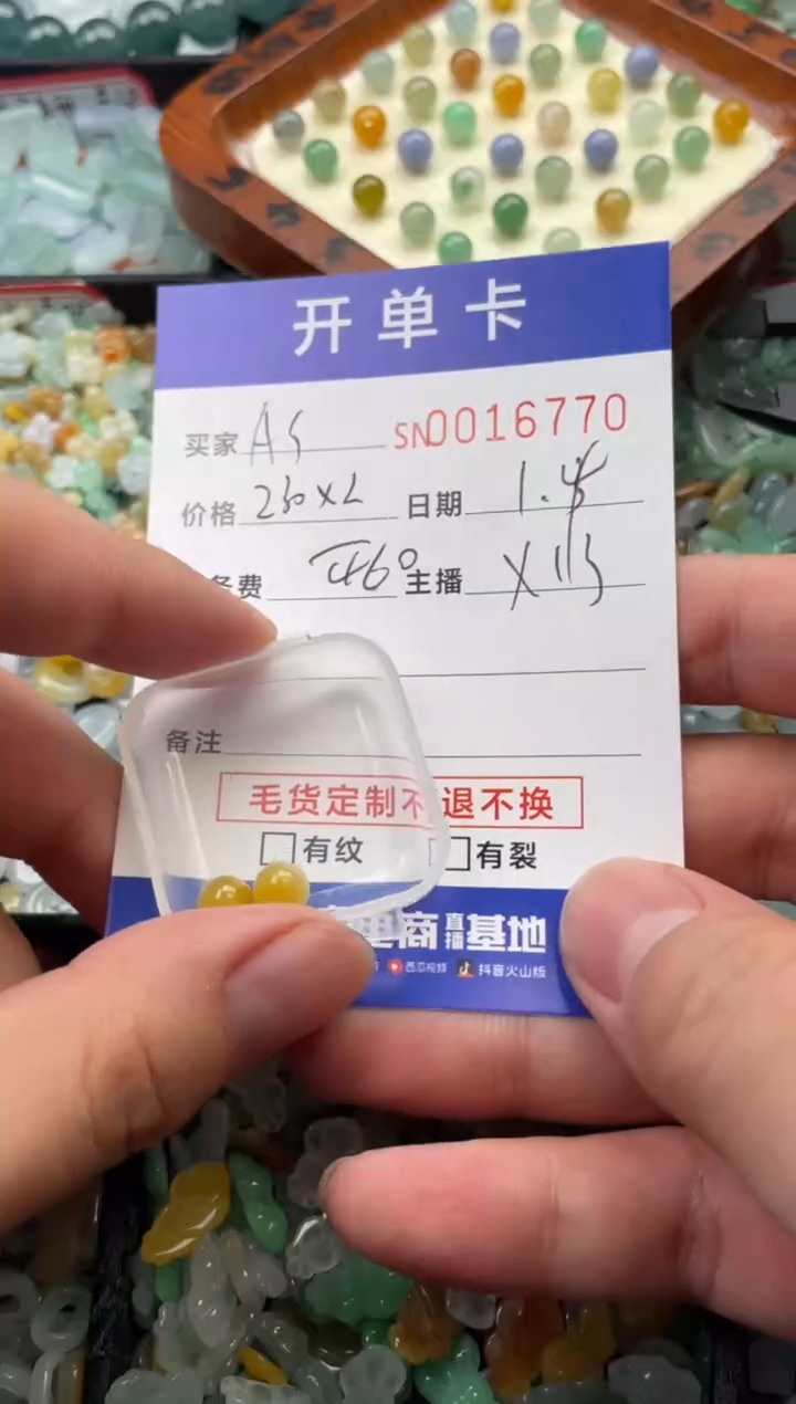 颈饰未镶嵌翡翠A****茶16770