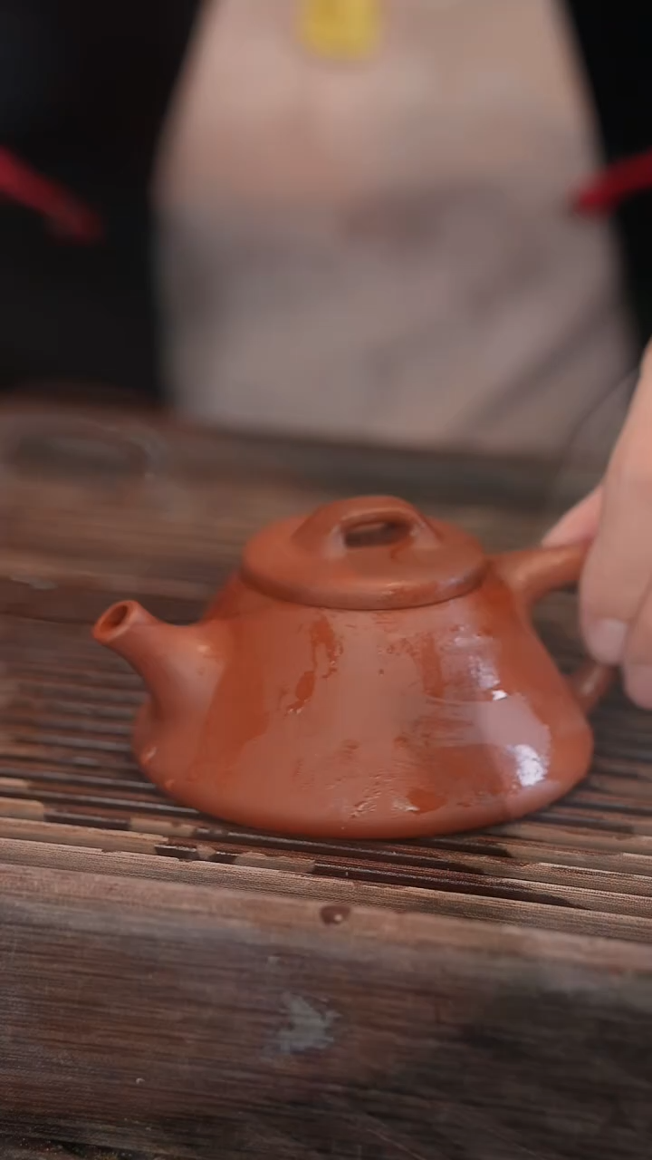 茶壶紫砂北红赤铁石瓢140CC