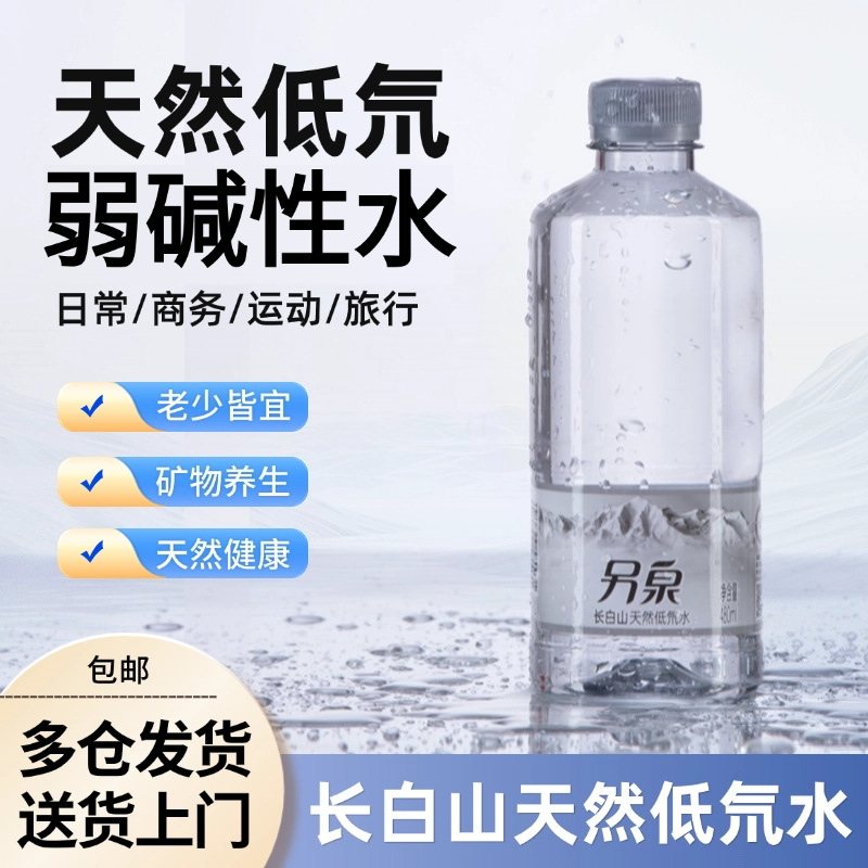 【送水到家】另泉长白山天然低氘水运动商务日常饮水480ml*12*4箱 