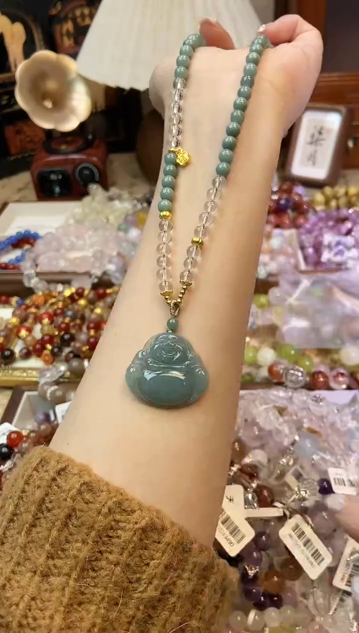 【闪购商品】翡翠项链未镶嵌372手串