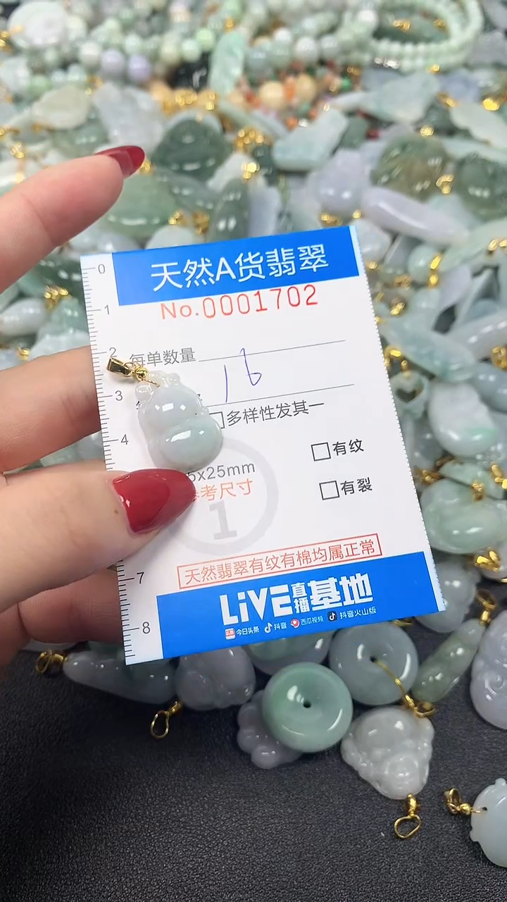 颈饰未镶嵌翡翠净货挂件-1702