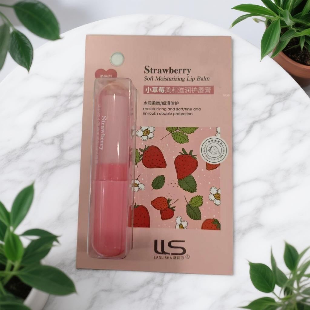 【到手2支】蓝莉莎小草莓柔和滋润护唇膏