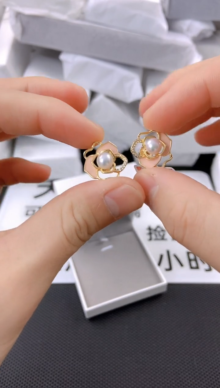 未镶嵌耳饰淡水珍珠ed1037