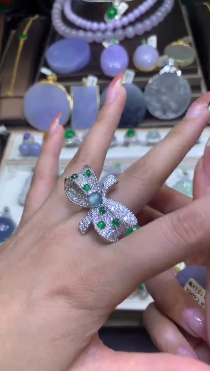 【闪购商品】翡翠银S925镶嵌颈饰s925镶嵌翡翠吊坠