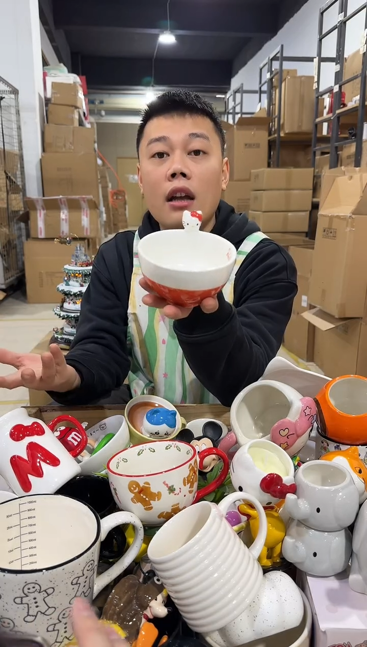 瓷片原盒kt猫公仔碗 