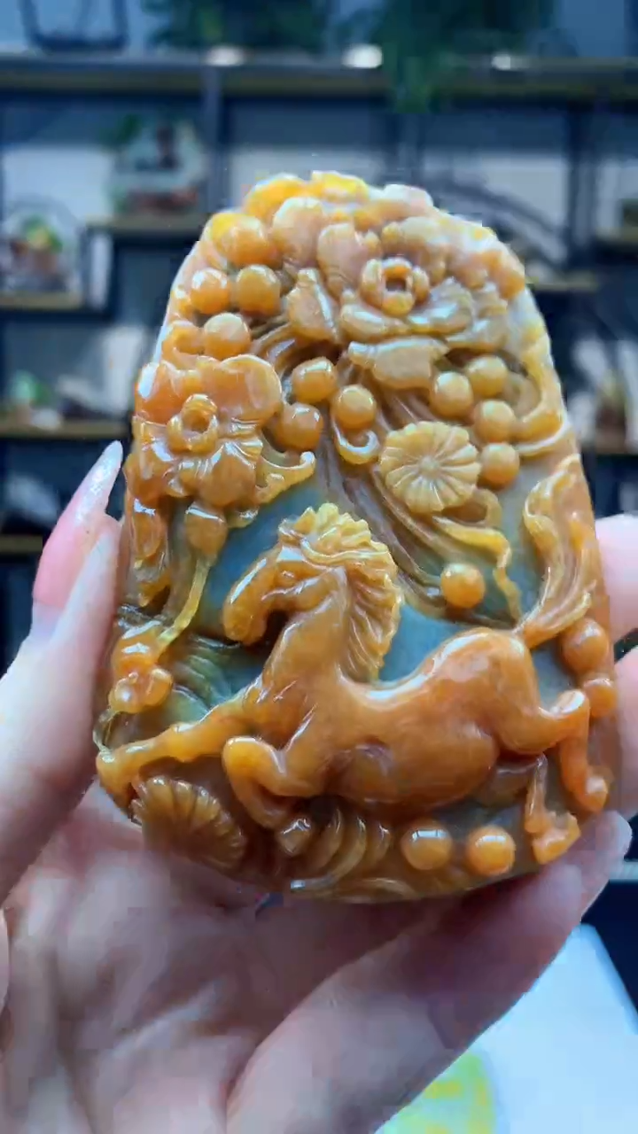 【闪购商品】定制翡翠未镶嵌1063ry-毛货挂件25