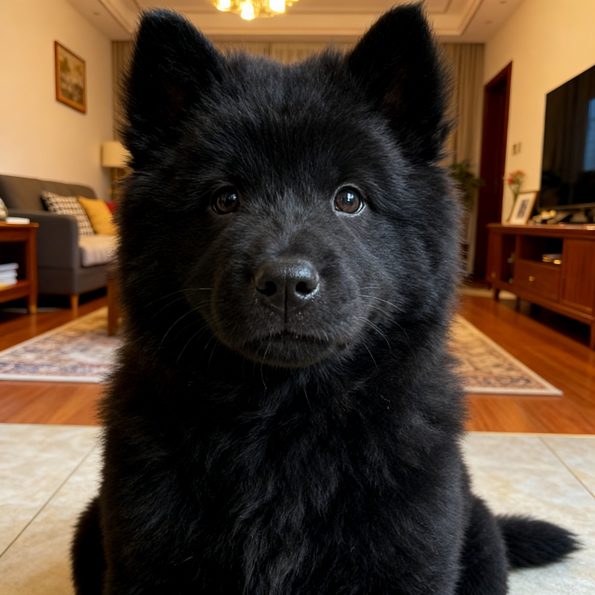 五黑犬幼犬混血全黑大型犬聪明中华田园宠霸气好养狗唐狗短毛