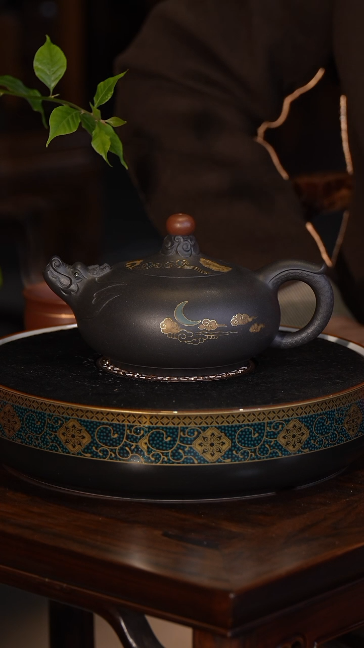【闪购商品】紫砂茶壶龙的传人   金银错工艺