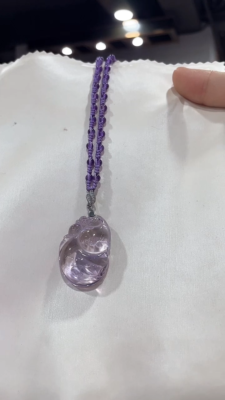 颈饰银S925镶嵌紫晶14