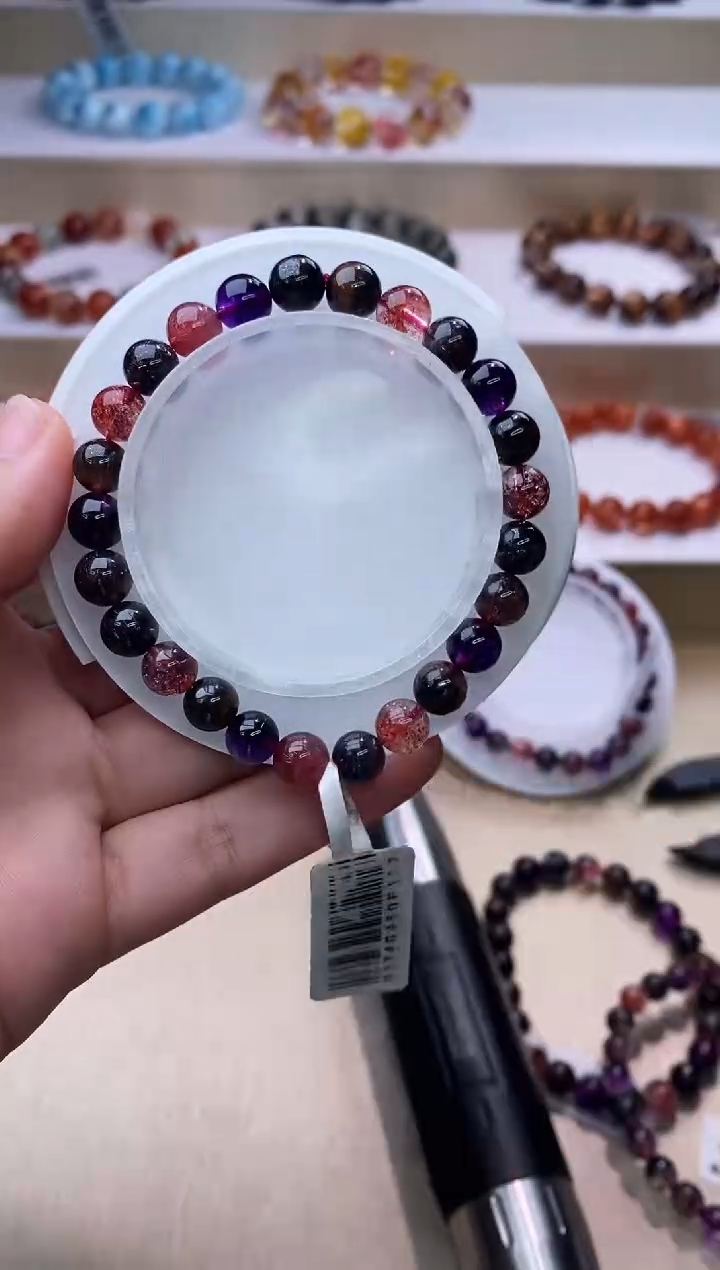 【闪购商品】水晶手链未镶嵌黑加仑超七单圈7m+