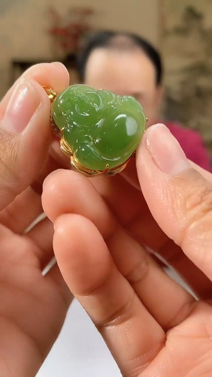 【闪购商品】和田玉挂件18K金镶嵌多样性发货拍一发一