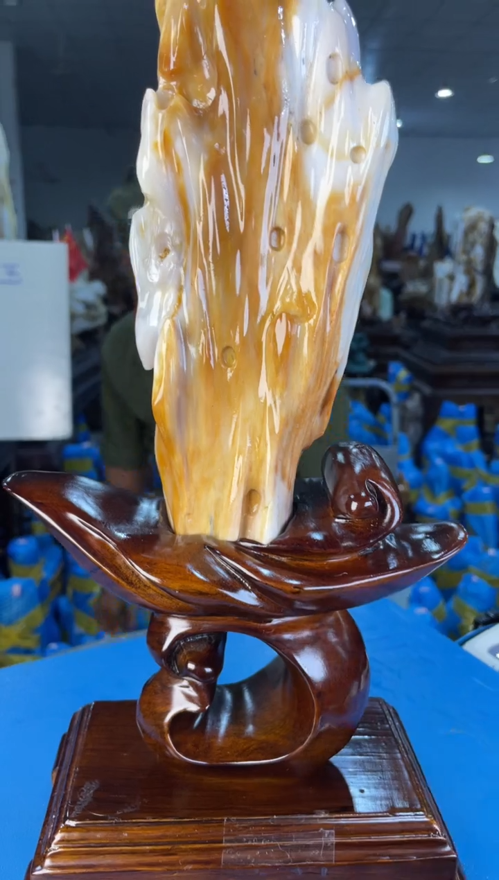 未镶嵌摆件硅化玉14