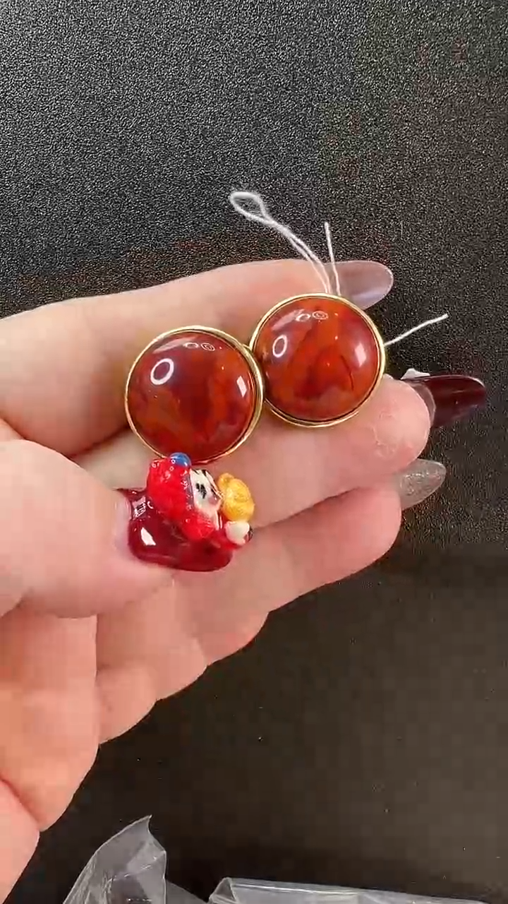 【闪购商品】南红玛瑙耳饰银S925镶嵌耳环