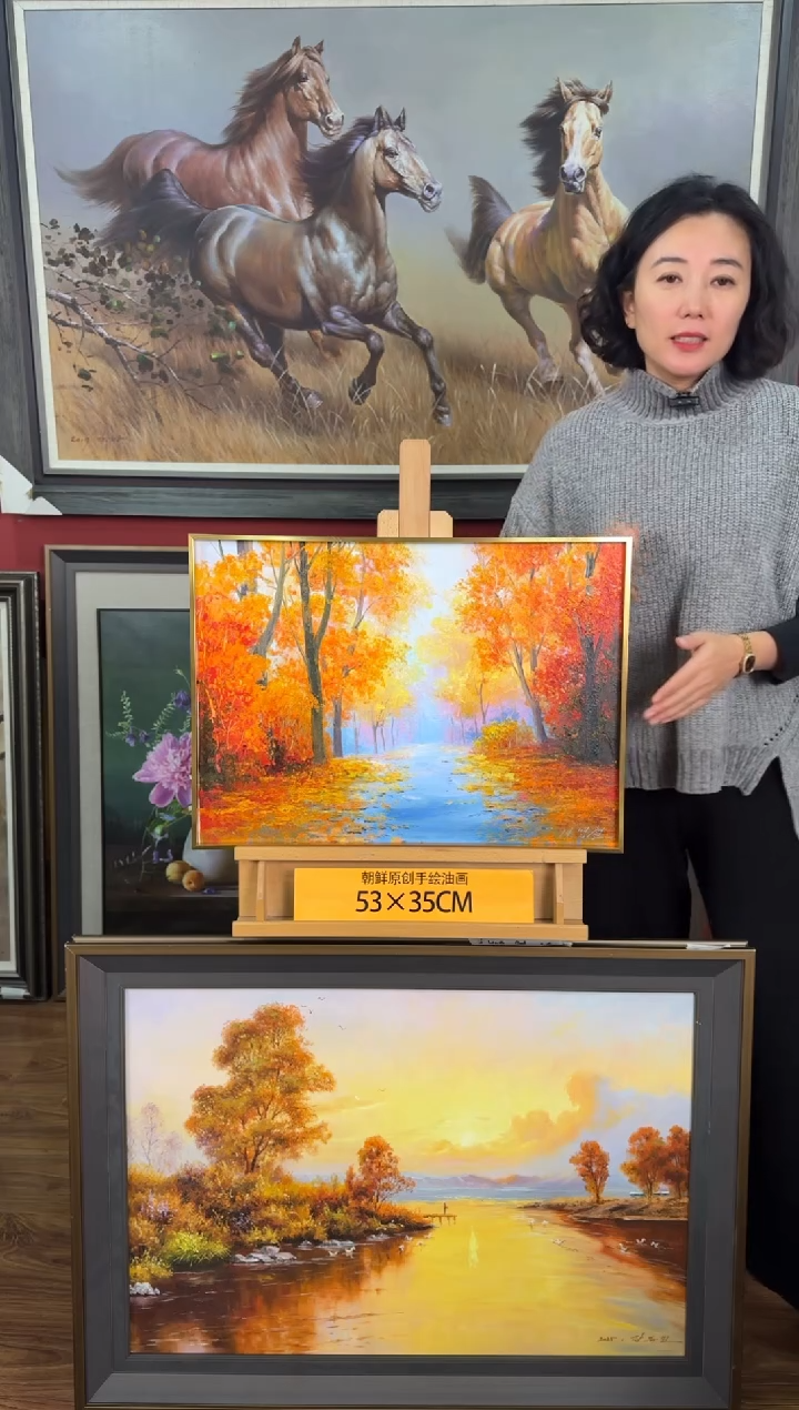 油画【2号】约53*35cm丨朝鲜原创纯手绘孤品油画丨顺丰包邮