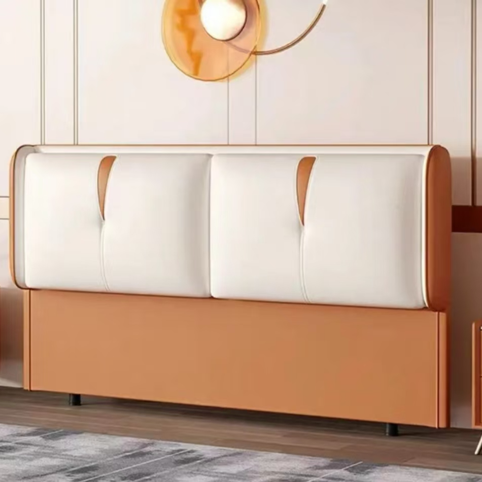 2025新款超薄软包床头生态真皮轻奢落地家用简约简易主卧靠背板