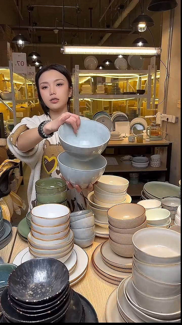 瓷146外贸尾货窑变釉下彩默外微瑕