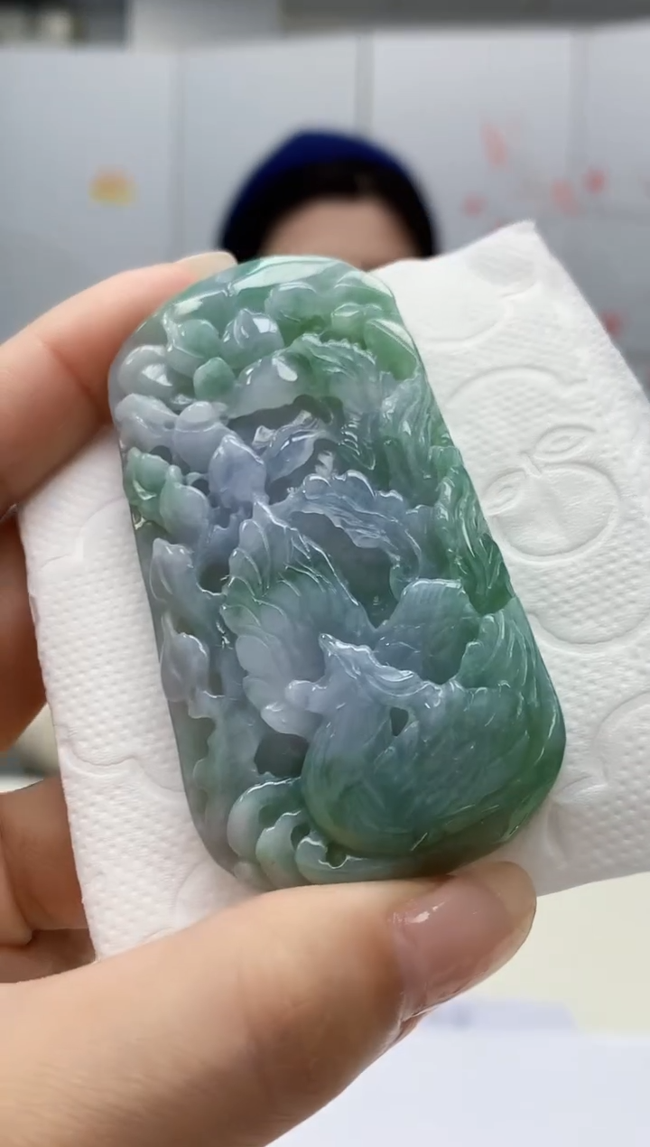 【闪购商品】定制翡翠未镶嵌0405lr-毛货挂件28