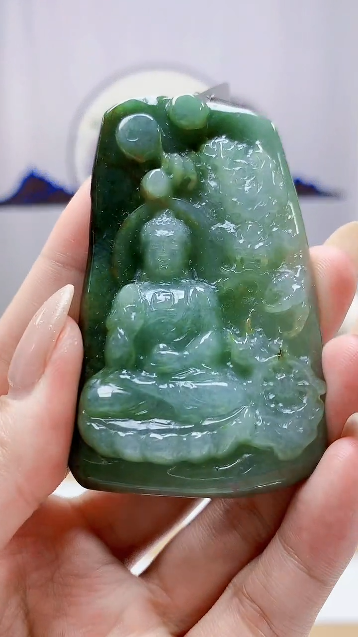 未镶嵌定制翡翠5160MM-毛货挂件28