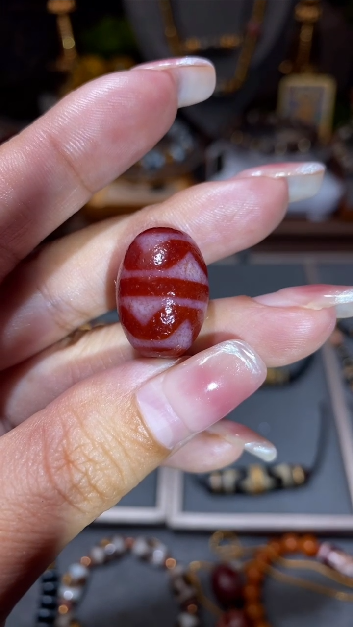 【闪购商品】玛瑙/玉髓颈饰未镶嵌LZ-00841红肉双虎牙