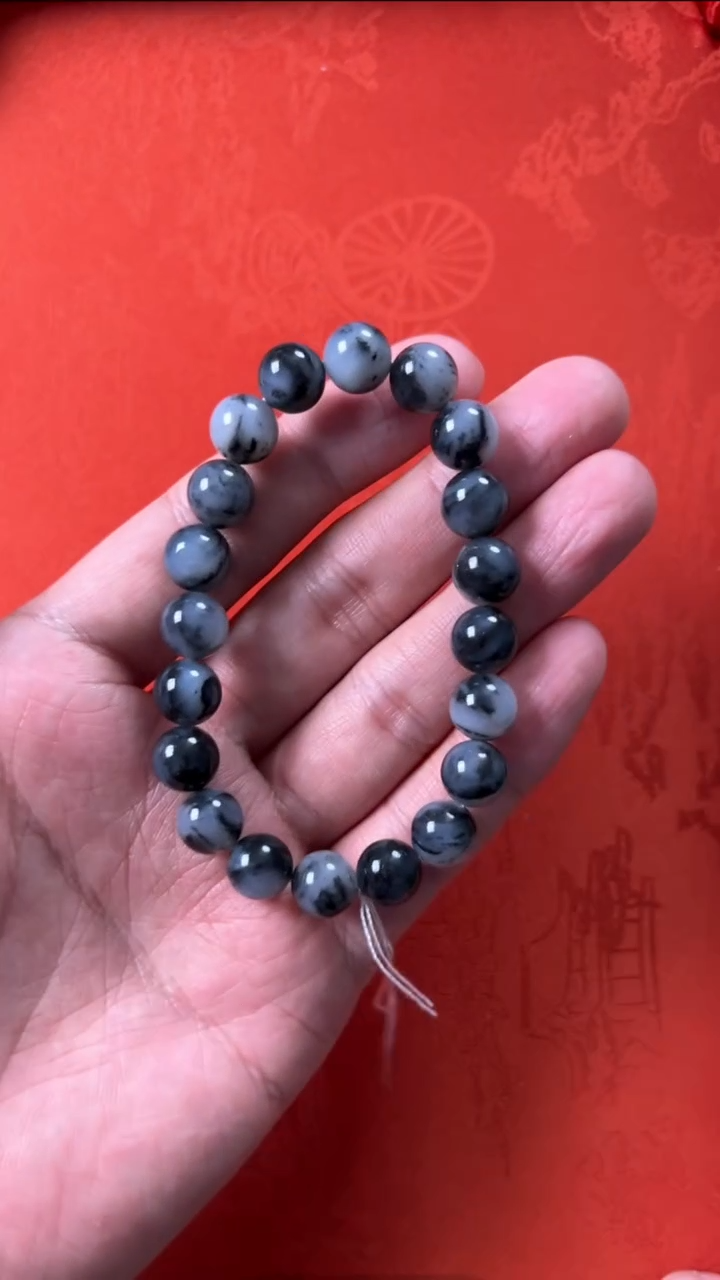 【闪购商品】和田玉珠串未镶嵌新疆青花料圆珠手串