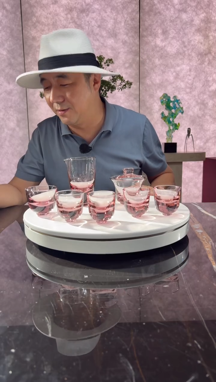 摆件海天霞茶杯套装