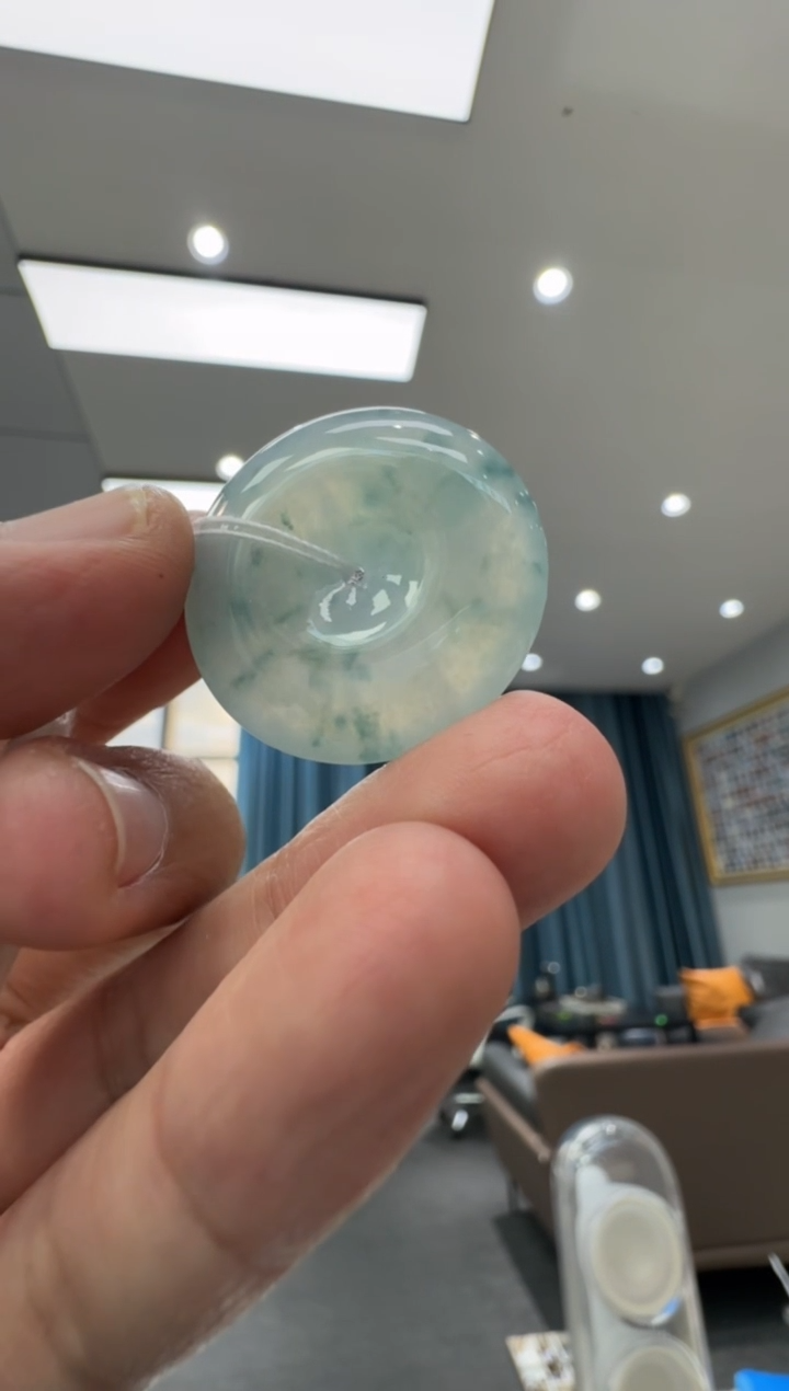 颈饰未镶嵌翡翠天然翡翠A货孤品一件