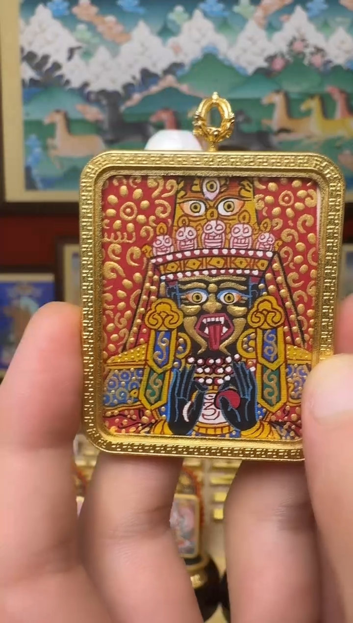 吊坠扎老师-热贡纯手绘周毛