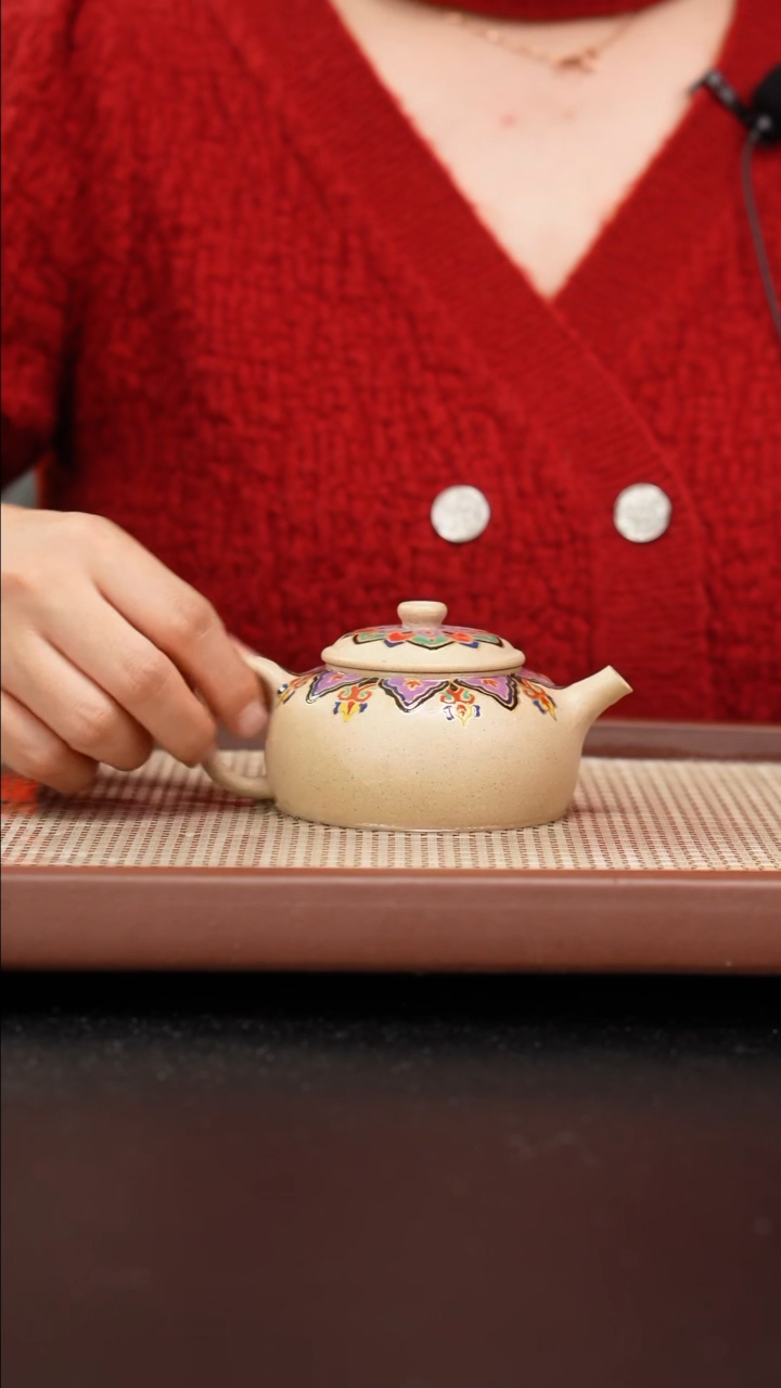 【闪购商品】紫砂茶壶珐琅彩古真