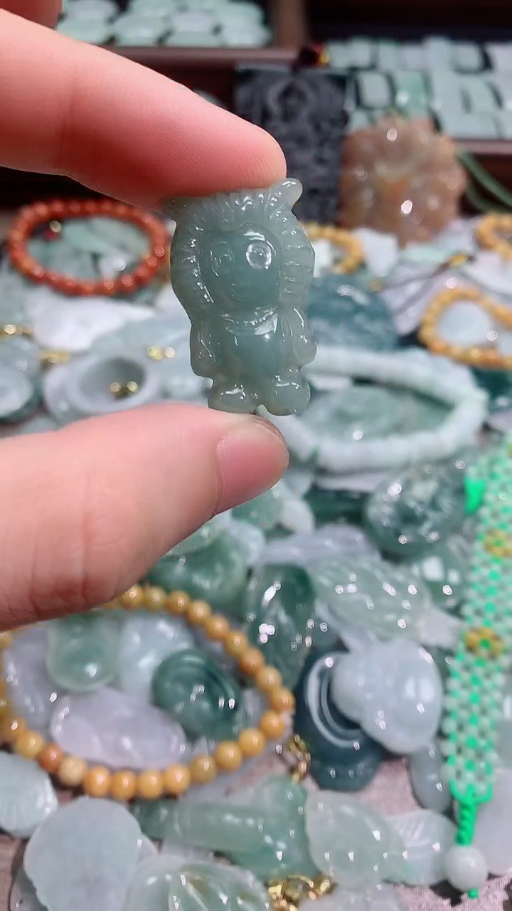 吊坠(不含链)未镶嵌翡翠天然A货翡翠（不含链）