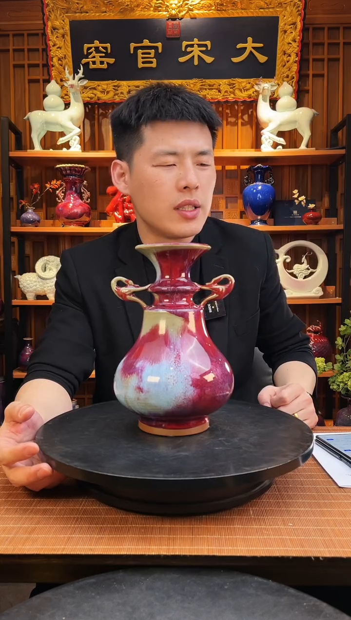 【闪购商品】摆件大宋官窑【双鹤瓶】双鹤朝阳，富贵满盈