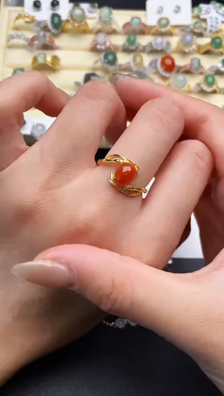 【闪购商品】翡翠戒指银S925镶嵌33333333+1