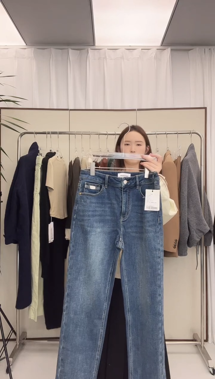 annono 牛仔裤加绒款8分牛仔裤 原价待开价