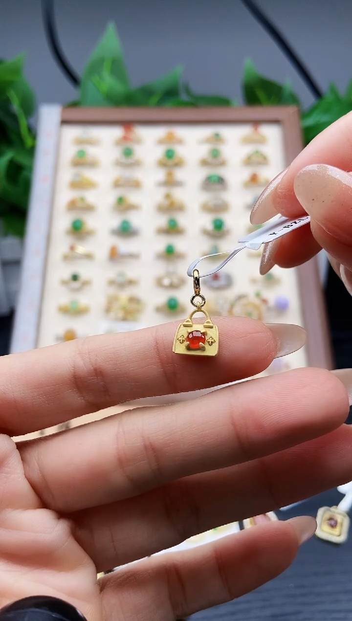 银S925镶嵌戒指翡翠12