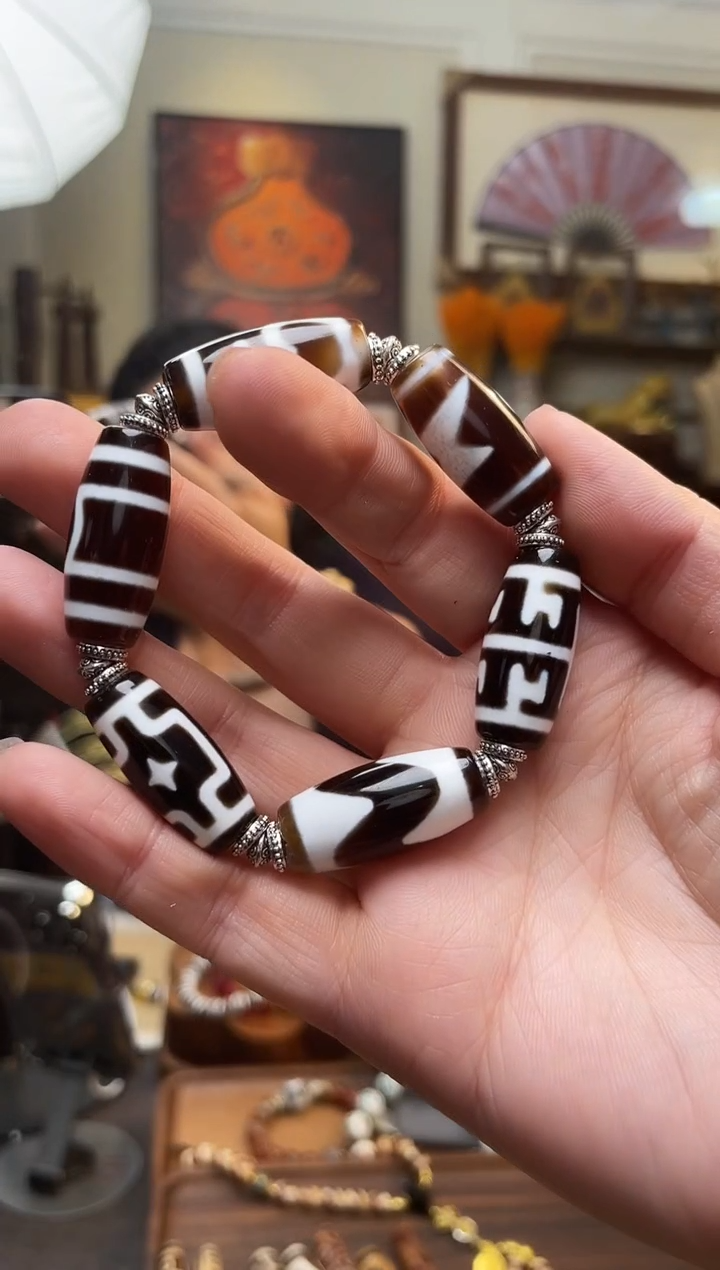 【闪购商品】白玉菩提吊坠黑白手串珠珠阵